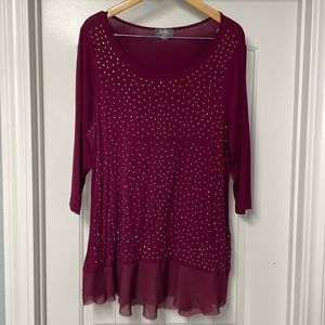Burgundy dress tunic